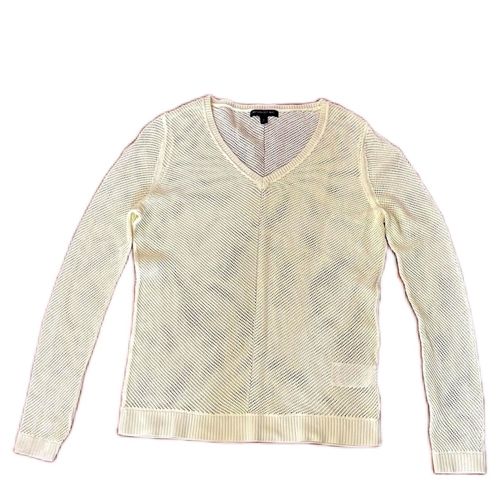 Banana Republic Long Sleeves Net Yellow Shirt Size S
